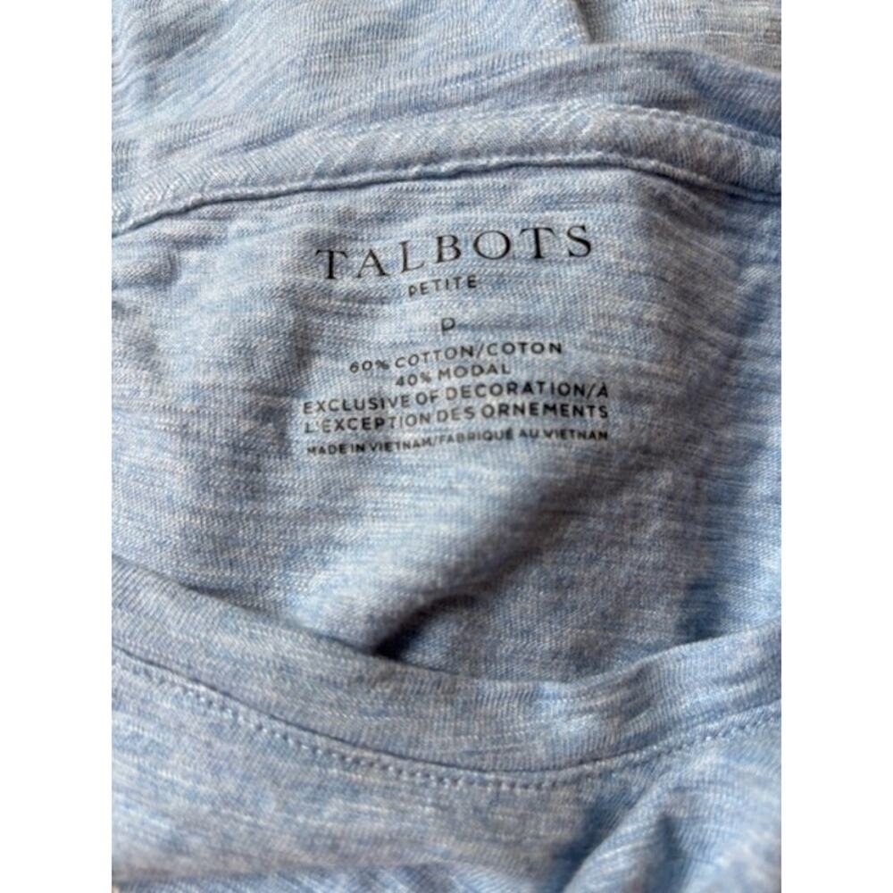 Talbots Petite‎ Small Long-sleeve T-shirt Heather Blue - Picture 4 of 4